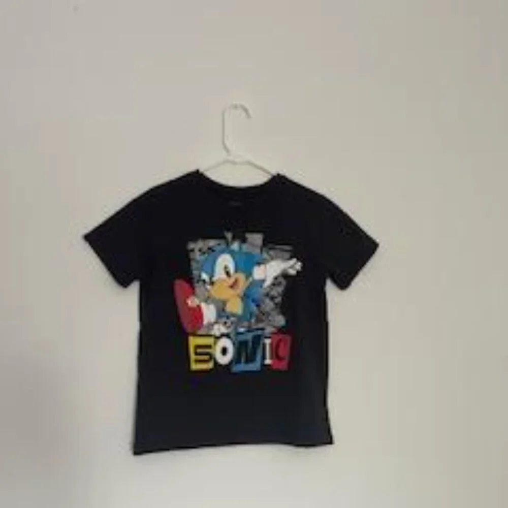 SEGA Sonic the Hedgehog 2-Piece Outfit Set – Size 7/8 – Black & Gray